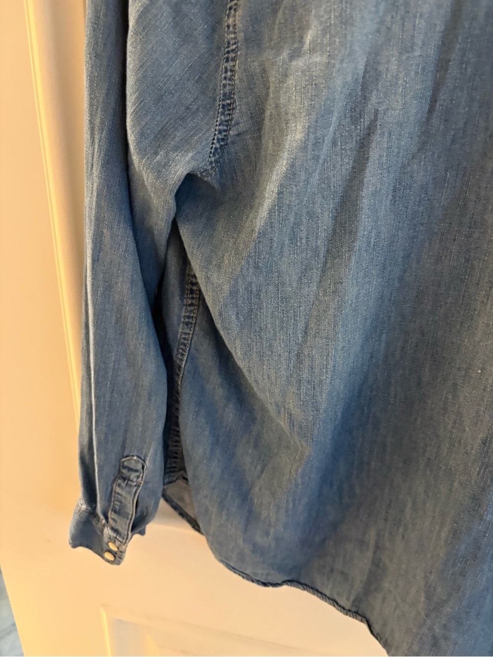 Gap Denim Light Blue Western Shirt with pearl snap buttons - Picture 16 of 16